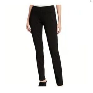 Eileen Fisher Black Stretch Ponte Pull-On Slim Fit Pants Small Officewear Career
